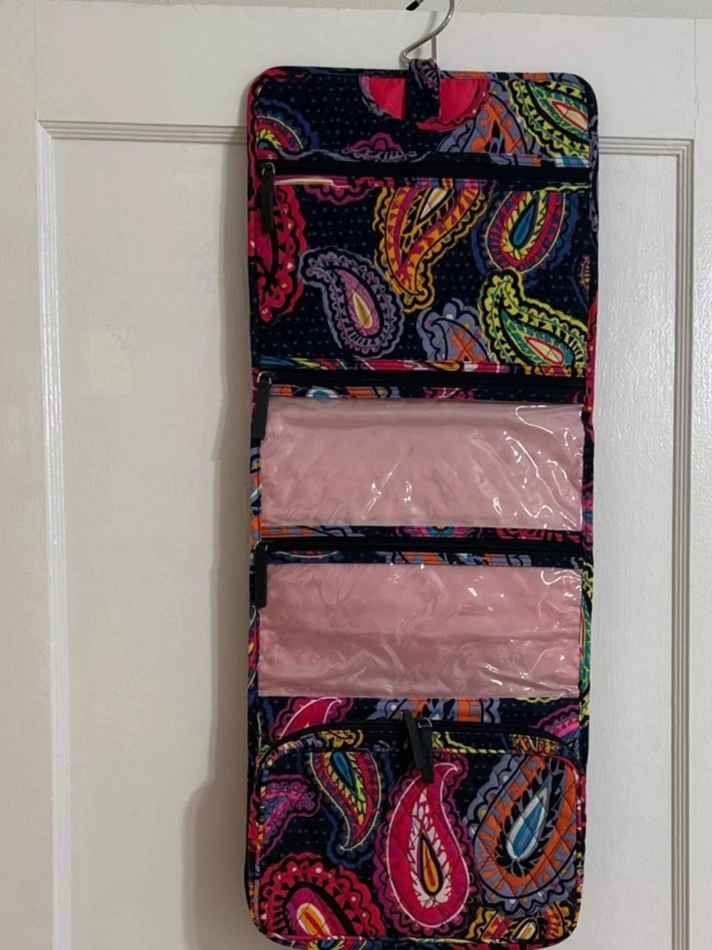 Vera Bradley paisley hanging travel organizer “twilight paisley” pattern.